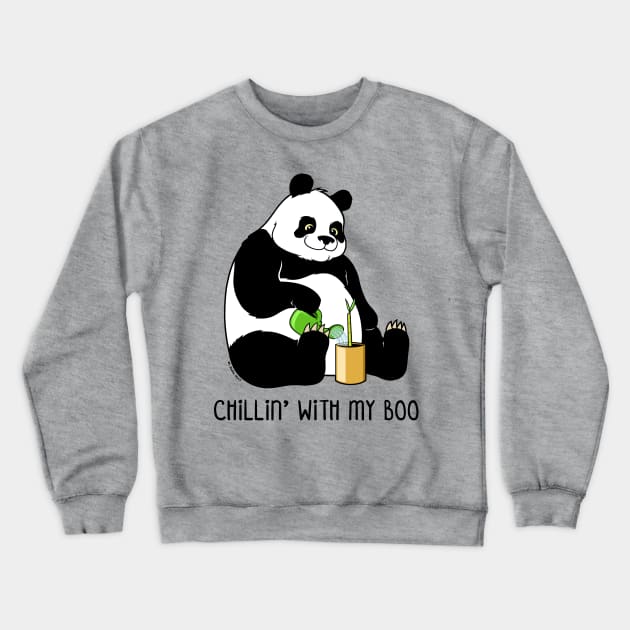 Panda's Boo Crewneck Sweatshirt by wloem